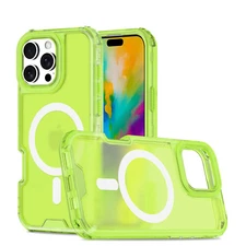 For iPhone 16 Pro Max 15 14 13 12 11 Shockproof Mag Safe Magnetic PC+TPU Case