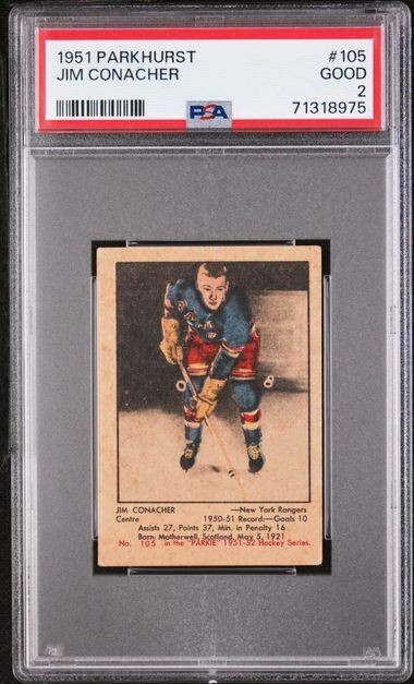 Jim Conacher 1951 Parkhurst #105 GOOD PSA 2