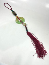 Hand Carved Natural Jade Chinese Zodiac Boar Pendant Knotted CellPhone Car Charm