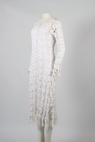 CHLOE CROCHET AND SILK MAXI DRESS FR 36 UK 8 - Picture 3 of 4
