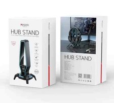 Soporte para auriculares HB25 RGB 3,5 mm concentrador USB 7 colores luz LED soporte para auriculares para juegos