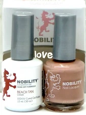 NOBILITY Gel Nail Polish 0.5fl.oz UV/LED Gel Color Duo NBCS029- Beach Tan