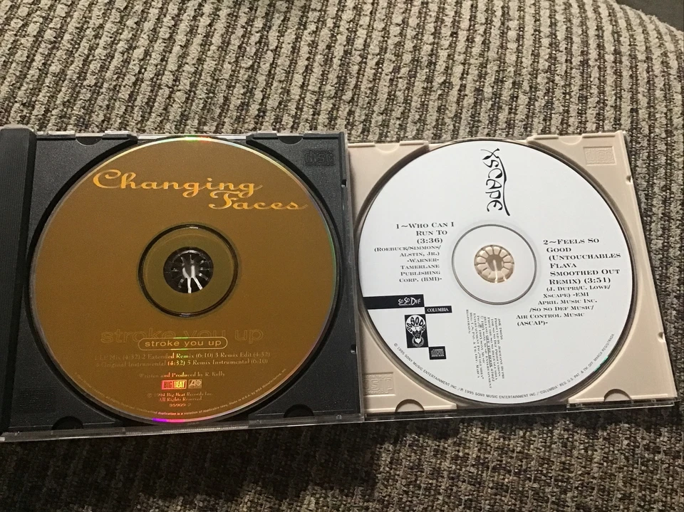 CHANGING FACES STROKE YOU UP & XSCAPE WHO CAN YOU RUN TO OOP 2-CD SINGLES 1990’s - Image 4 of 4