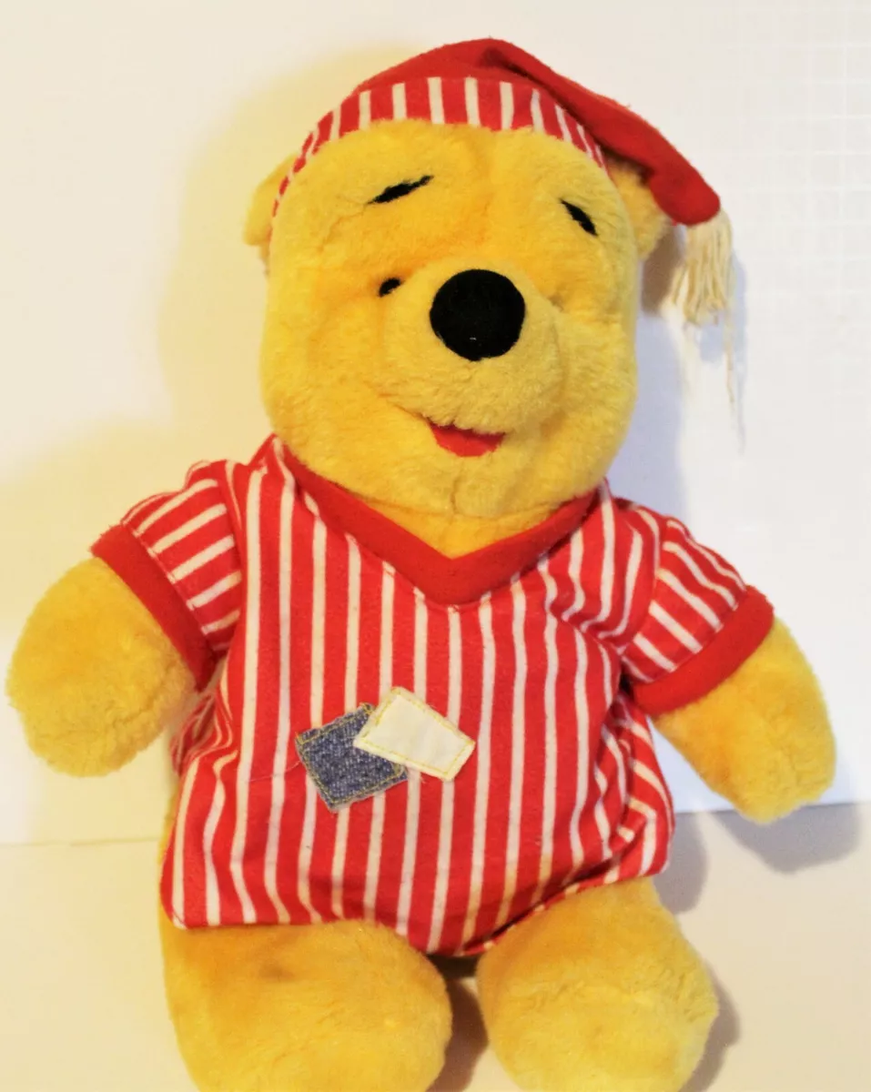 Mattel Disney Vintage 1998 Winnie the Pooh Bear Pajamas Plush 15 Sleepwear