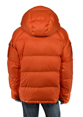 Polo Ralph Lauren RLX Orange Down Hooded Winter Ski Puffer Jacket