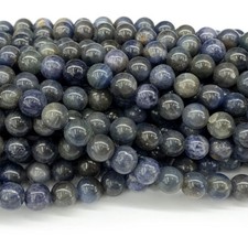 Natural Genuine Blue Sapphire Round Loose Jewelry Necklace Bracelet beads