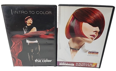 Lot of 2 Paul Mitchell The Color Intro To Color + Vero K-PAK Color System DVDs