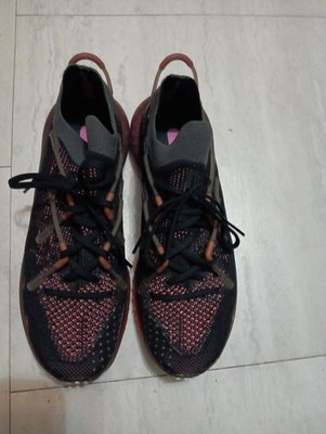 Adidas 4D Fusio Primeknit Sneakers Mens Sz 10   Core Black/Orange/Pink 