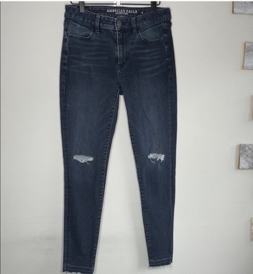American Eagle Women's Skinny Jeans Hi-Rise Blue Jegging Super stretch Size 26