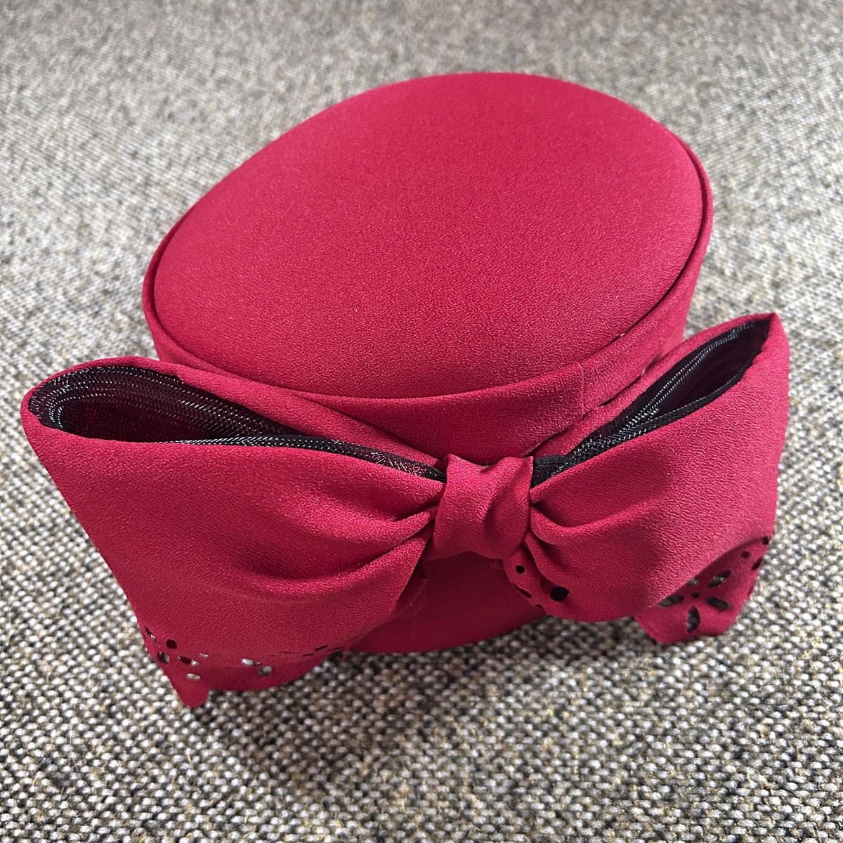 Retro Whittall & Shon Fuchsia Pink Wool Pillbox Hat Designer Jackie O Style Retro Whittall & Shon Fuchsia Pink Wool Pillbox Hat Designer  main image 3