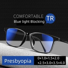Gafas De Lectura Con Bloqueo Luz Azul Hombre Estilo Negocios Cuadradas Presbicia