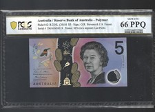 2016 Australia Reserve Bank 5 Dollars Pick#62a PCGS 66 PPQ Superb Gem UNC#19