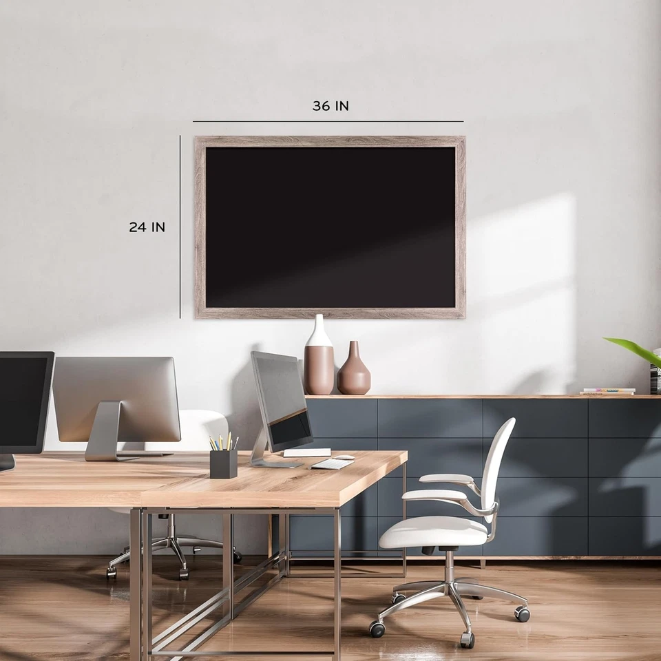 Large Magnetic Chalkboard, 24x36, Rustic Frame - Image 4 of 4