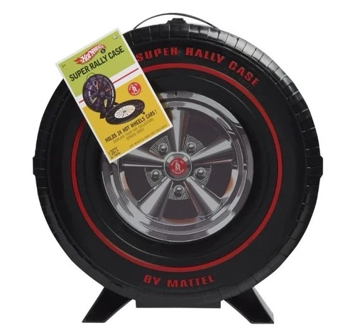 HOT WHEELS Accessory Locking 24 Toy Car Carrying Case Vintage Wheel Style NEW