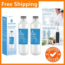 2 Pack LT1000P Refrigerator Water Filter - Reduces Chlorine & Odor