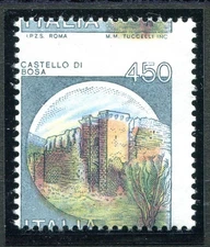 Castelli Lire 450 varietà dentellatura orizzontale spostata