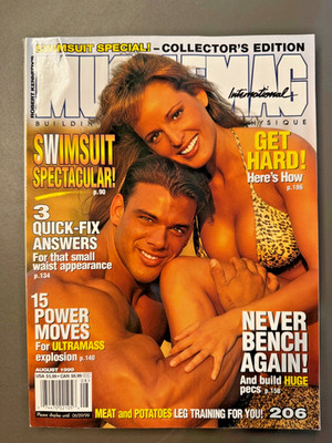 MuscleMag International Magazine August 1999 - Frank Sepe, Camille Jones