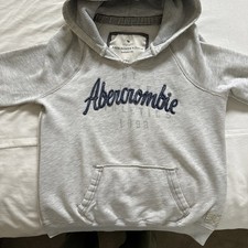 Vintage Y2K Abercrombie  Fitch Hoodie Womens XL Grey Sweatshirt