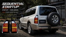 Pair Smoked Red Led Tail Lights Assembly For Mitsubishi Montero 2000-2006 Lhrh Pair Smoked Red Led Tail Lights Assembly For Mitsubishi Montero 2000-2006 Lhrh