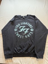 Gildan Heavy Blend Foo Fighters Graphic Print Black Crew Sweatshirt unisex M