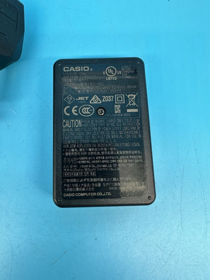 Casio Battery Charger BC-80L for Casio NP-80 Battery - Image 3 of 3