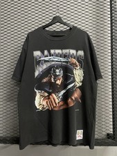 90s NFL Las Vegas Raiders Football Black Short Sleeve T shirt HN4251