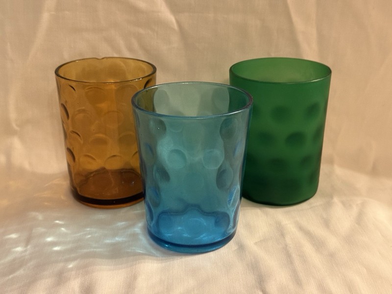 Vintage Hazel Atlas Tumblers Reverse Thumb Print Design