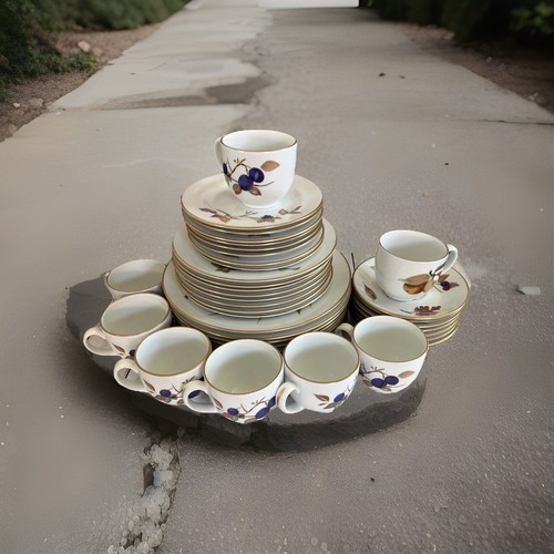 Vintage 1961 40er Set Royal Worcester Evesham Goldrand England 5-teiliges 8er-Set - Bild 2 von 12