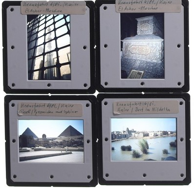 24x Kleinbilddias - Ägypten Kairo Gizeh Pyramiden Sphinx Al Azhar Moschee Kreuzfahrt - 1981