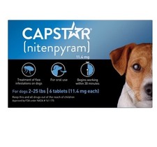 CAPSTAR Oral Treatment for Dogs - Small Dogs 2-25 lbs , 6 Doses Exp:02/27