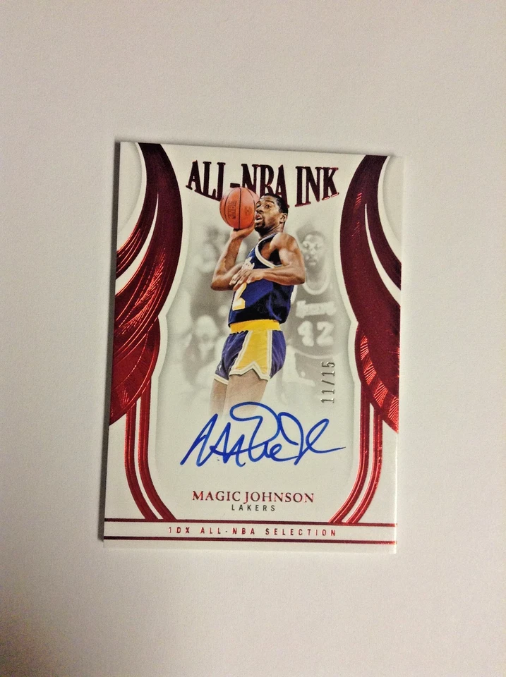 2024-25 Panini Flawless Magic Johnson All NBA Ink RUBY Autograph/15 LAKERS!! - Image 4 of 4