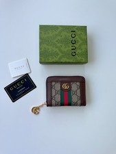 GG Supreme Ophidia Web Stripe Zip Card Coin Wallet