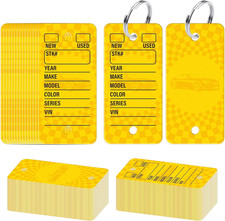 500Pcs Car Key Tags with 500 Rings for Office Shop Bulk Dealer Supplies Truck RV