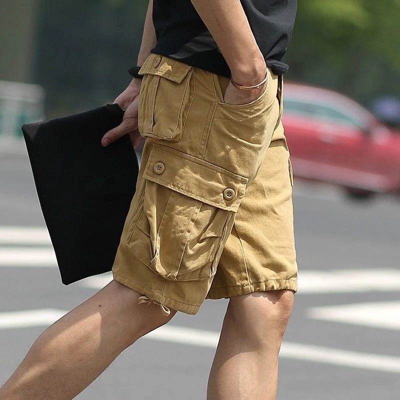 Men Cargo Pockets Army Pants Shorts Loose Casual Cotton Combat Trousers Fashion
Opens in a new windo