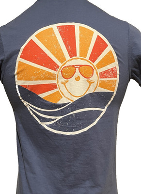 Eat'n Park Good Vibes Only Smiley Cookie Adult T-shirt Small Blue