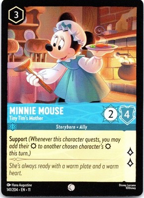 Disney Lorcana Minnie Mouse - Tiny Tim's Mother Winterspell Common #141/204 NM