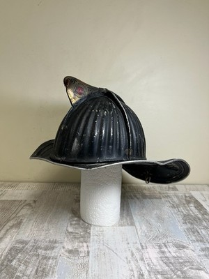 ANTIQUE VINTAGE CAIRNS & BROTHERS ALUMINUM AND BRASS FIREFIGHTER HELMET W/ NAME