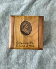 Rare Civil War Gettysburg Souvenir Wooden Box w/Abe Lincoln (July 1,2,3 1863)
