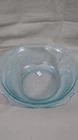 AQUA/PALE BLUE DEPRESSION GLASS SERVING BOWL VINTAGE