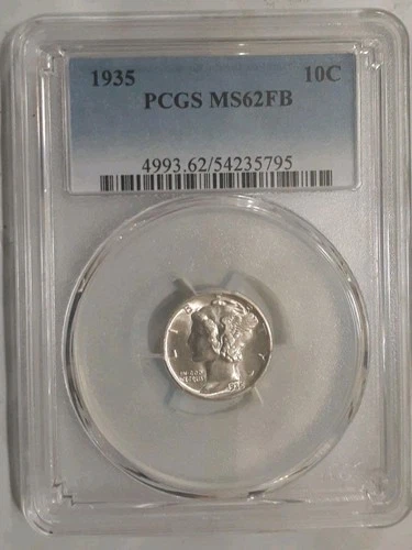 1935 Mercury  Dime PCGS MS62 FB