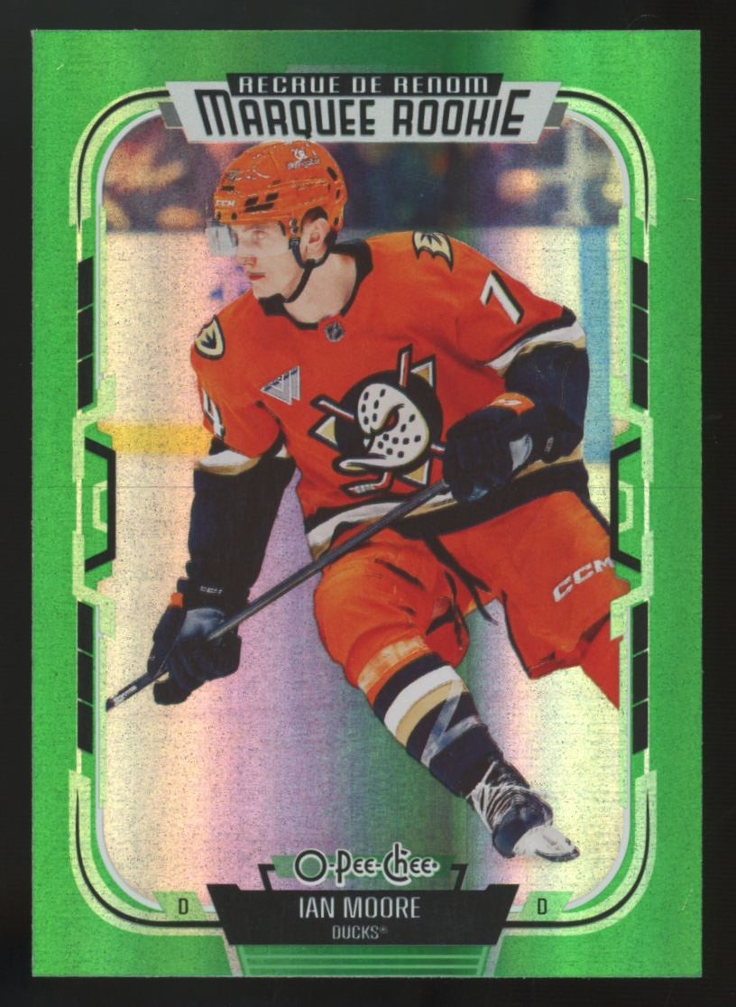 2025-26 O-Pee-Chee Ian Moore RC Marquee Rookie Rainbow Green /33 #560