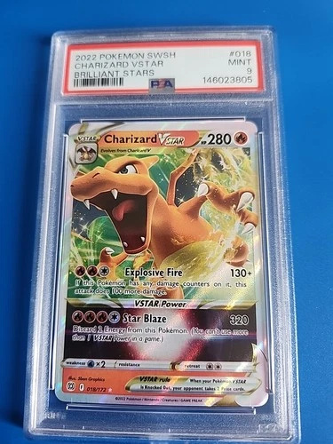 Charizard VSTAR 018/172 Brilliant Stars PSA 9