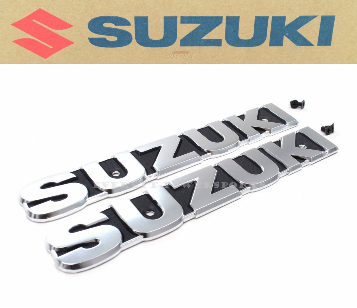 スズキ　gt550 エンブレム Genuine Suzuki Fuel Gas Tank Emblem & Screw Set GT185 GT250 GT380