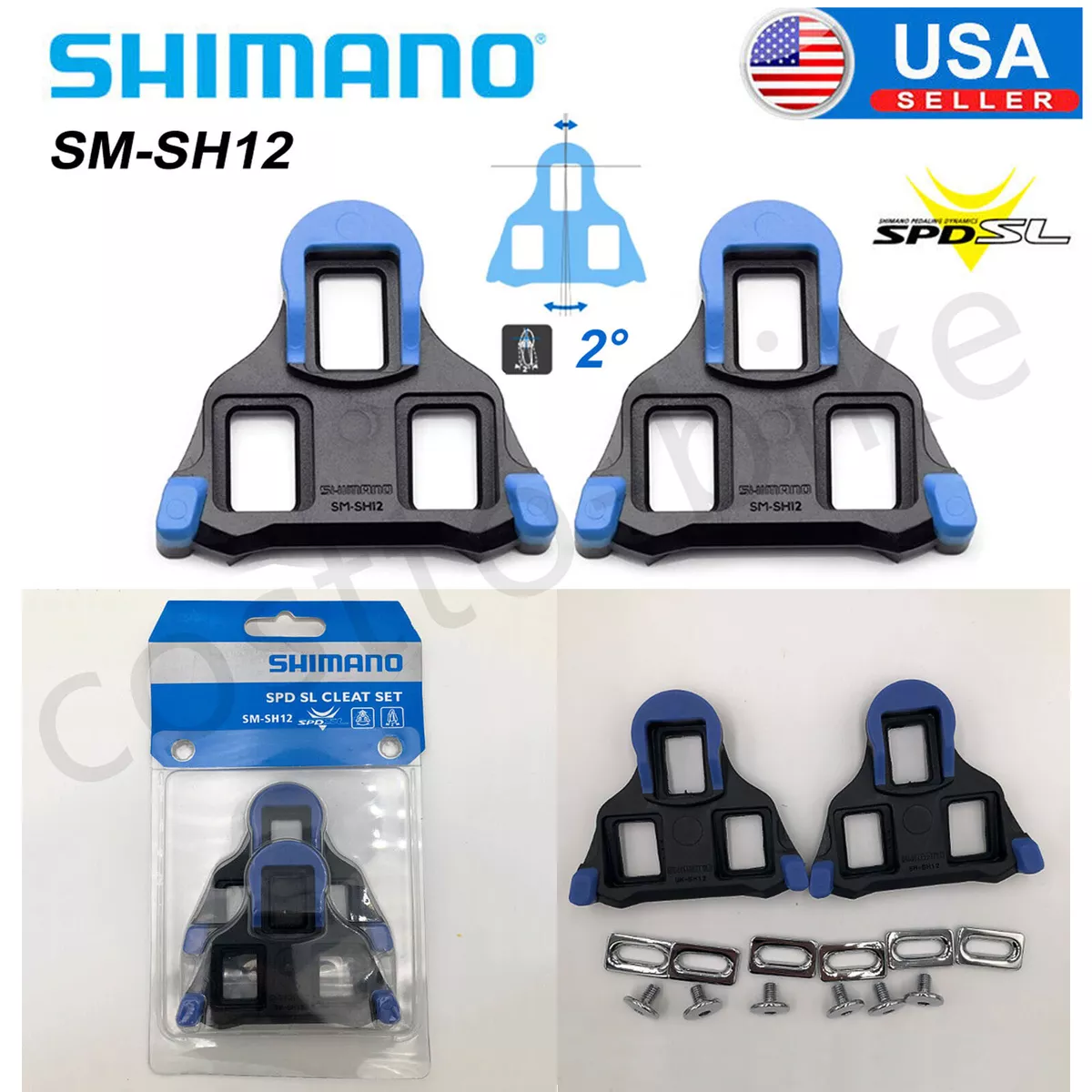 Shimano spd sl blue cleats sale