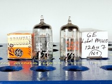 Closely Matched Pair GE ECC82 12AU7 NOS Tested Like NOS Balanced Tube