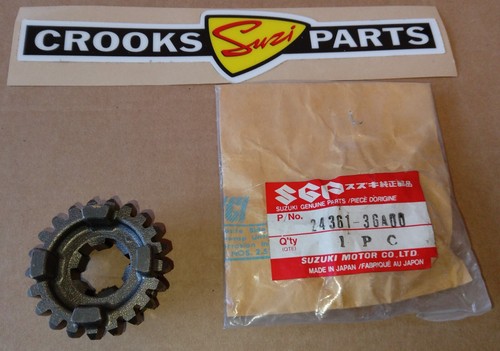 NOS 24361-36A00 RG125 1985 to 1988 Genuine Suzuki 21T 6th Driven Gear - Picture 4 of 10