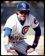 BOB DERNIER SIGNED 8X10 PHOTO - CHICAGO CUBS 