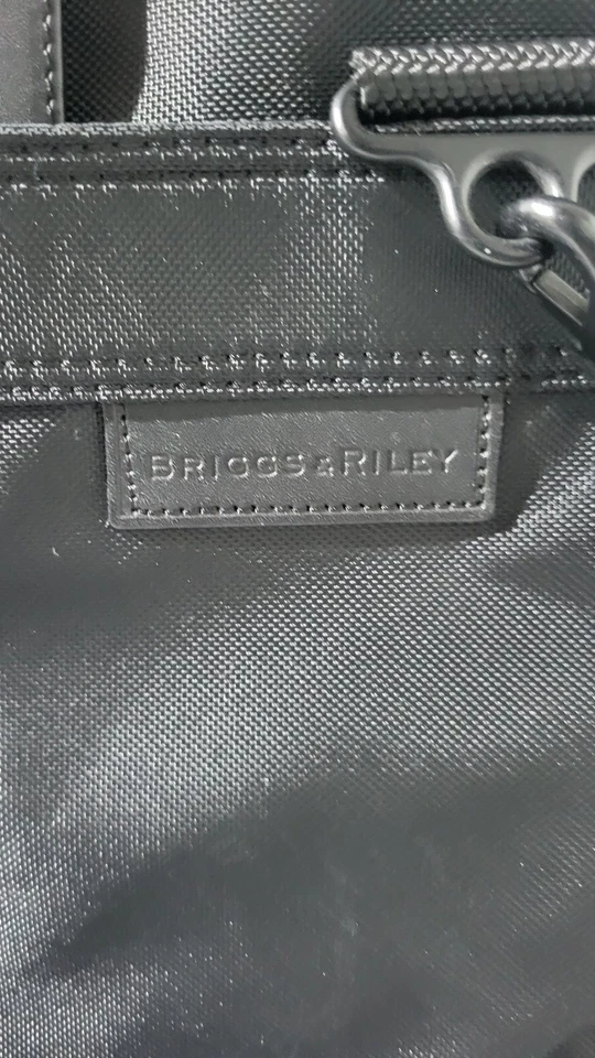 Briggs & Riley Laptop Bag Black Padded Shoulder Strap Inside 17" Multi Pockets - Image 3 of 4