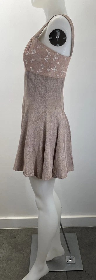 Vestido De Colección Años 90 Cintura Imperio Ajuste Acampanado Talla 7/8 Rayón ALYN PAIGE Pecho 34 Foto 3 de 4