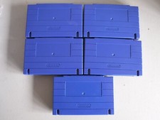 NEW Nintendo SNES Lot of 5 BLUE Replacement Shell Casing Cartridge Housing